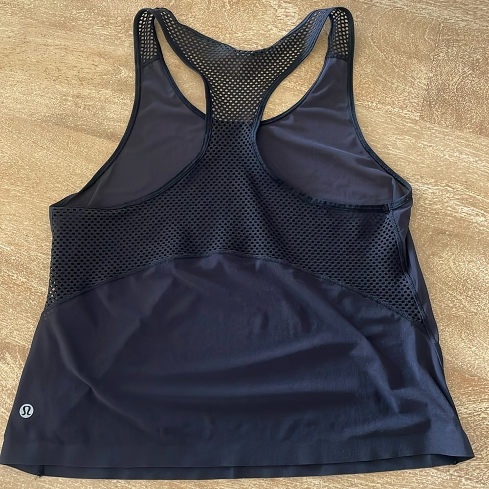 Lululemon Mesh Back Cropped Train Tank Top